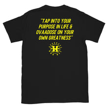 Load image into Gallery viewer, &quot;OVAADOSE LOGO&quot; TEE (YELLOW ON BLACK)
