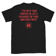 Load image into Gallery viewer, &quot;OVAADOSE LOGO&quot; TEE (RED ON BLACK)
