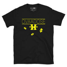 Load image into Gallery viewer, &quot;OVAADOSE LOGO&quot; TEE (YELLOW ON BLACK)
