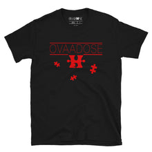 Load image into Gallery viewer, &quot;OVAADOSE LOGO&quot; TEE (RED ON BLACK)
