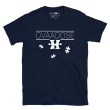 Load image into Gallery viewer, &quot;OVAADOSE LOGO&quot; TEE (WHITE ON NAVY)
