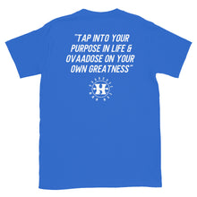 Load image into Gallery viewer, &quot;OVAADOSE LOGO&quot; TEE (WHITE ON ROYAL)
