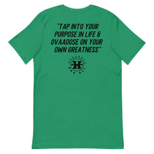 Load image into Gallery viewer, &quot;OVAADOSE LOGO&quot; TEE (BLACK ON GREEN)
