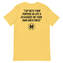 Load image into Gallery viewer, &quot;OVAADOSE LOGO&quot; TEE (BLACK ON YELLOW)
